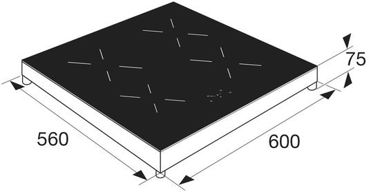 ETNA KIV360WIT is een vrijstaande inductie kookplaat 2 fasen 60 cm TOPPRIJS