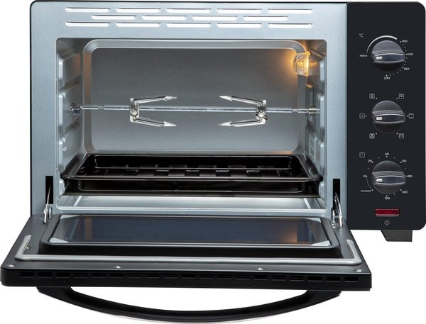 Inventum OV307B  30 liter hetelucht oven met kipspit