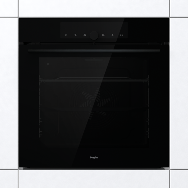 pelgrim O500ZWA Multifunctionele oven, nis 60 cm, zwart, 77 ltr, turbo hetelucht