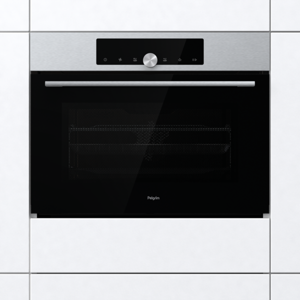 Pelgrim OM540RVS Multifunctionele oven met magnetronfunctie, nis 45 cm