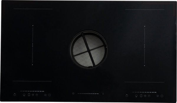 Exquisit EKI8092-21 - Inductiekookplaat met Afzuiging - Inbouw - Twee fasen - Zwart