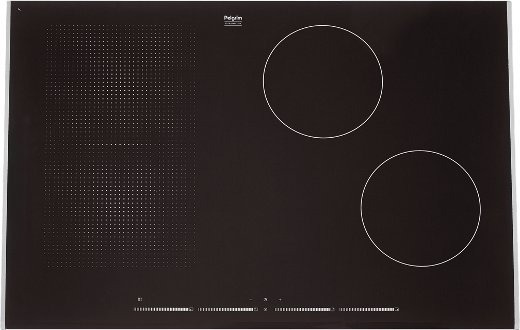 Pelgrim IDK883ONY  inductie kookplaat, 10 standen, 77 cm breed, met flexzones en slidebediening.